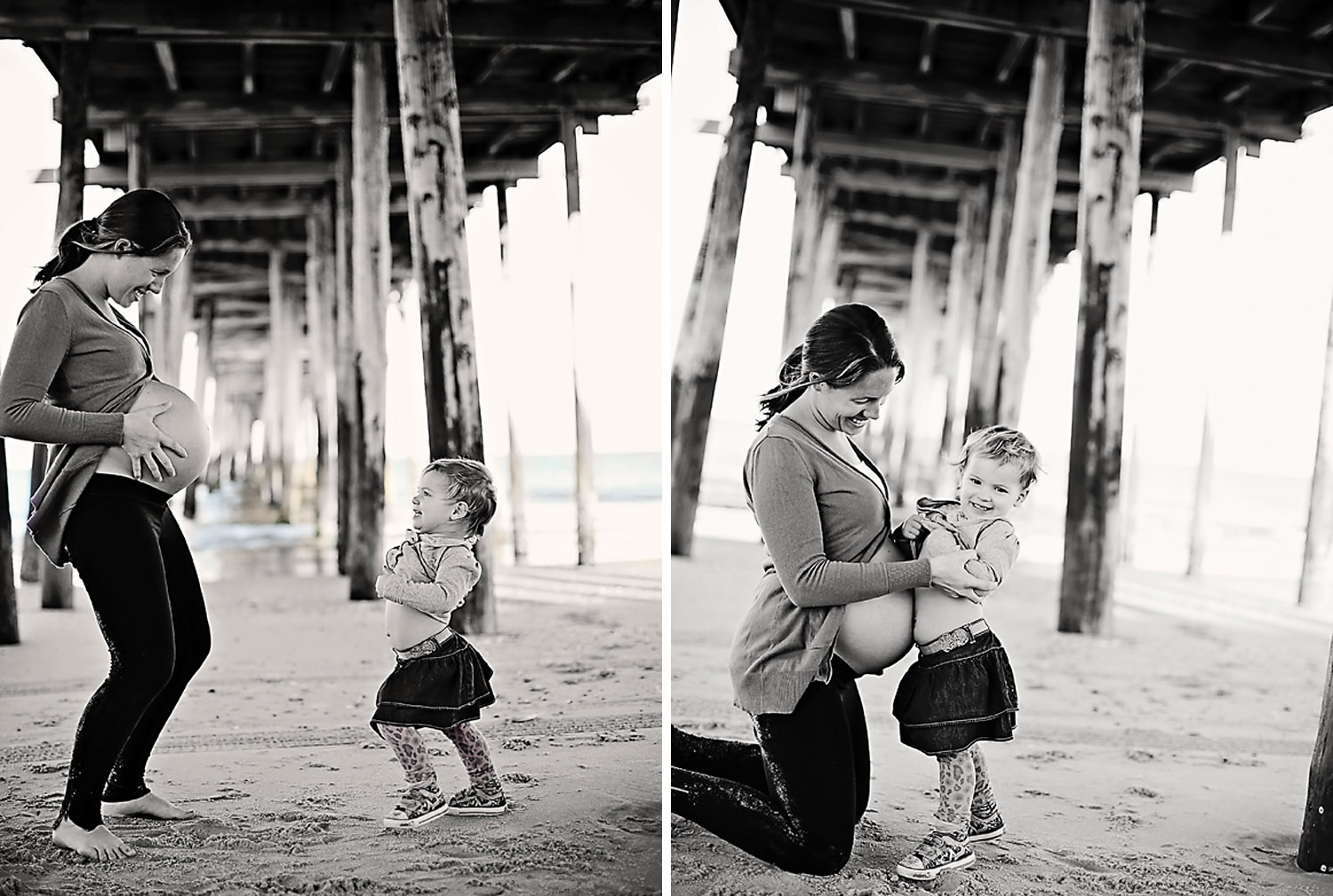 Maternity photo at Nags Head Pier