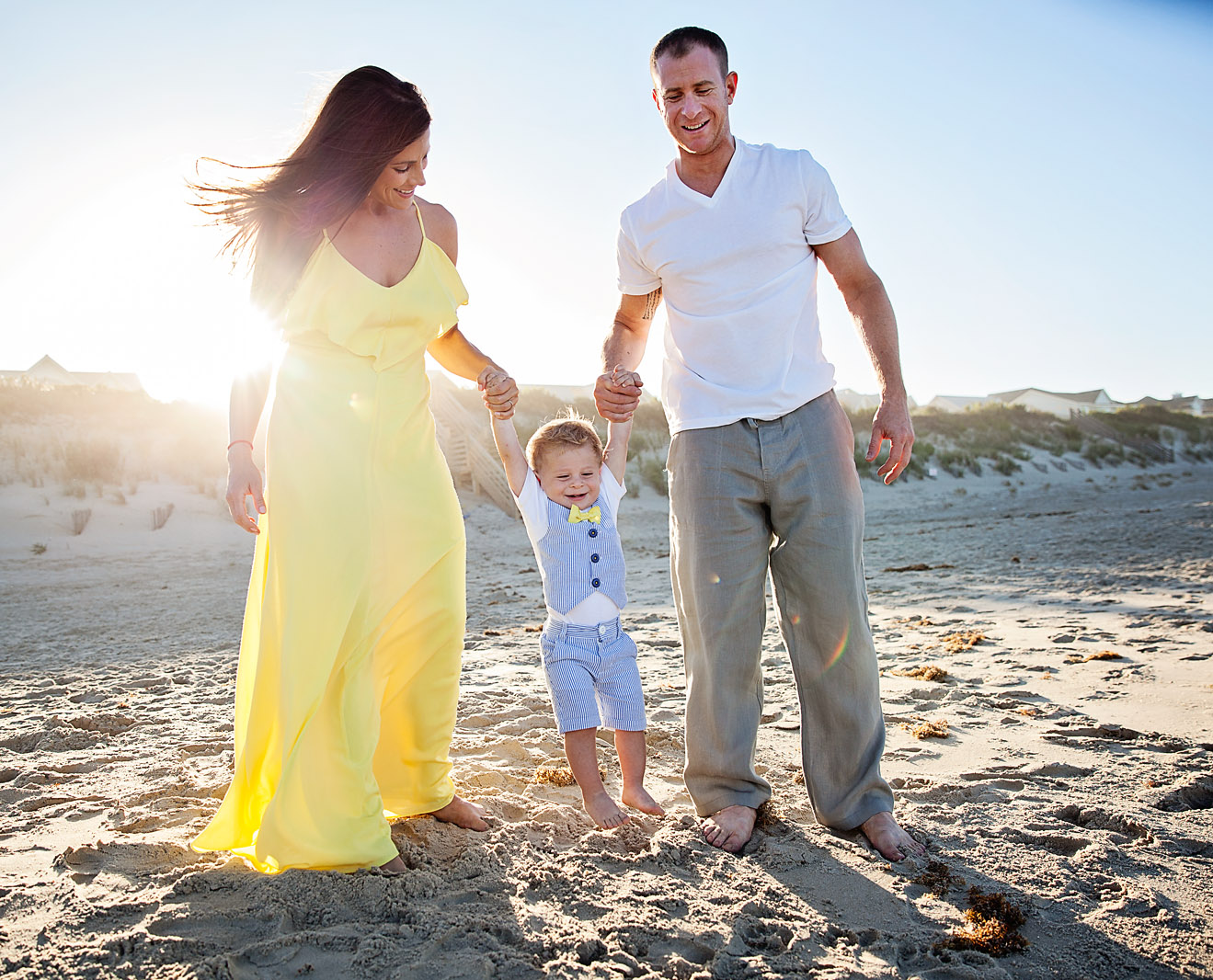 Family of three in Pine Island, NC