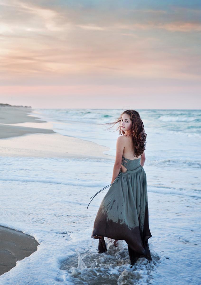 Senior girl photographer at the beach OBX